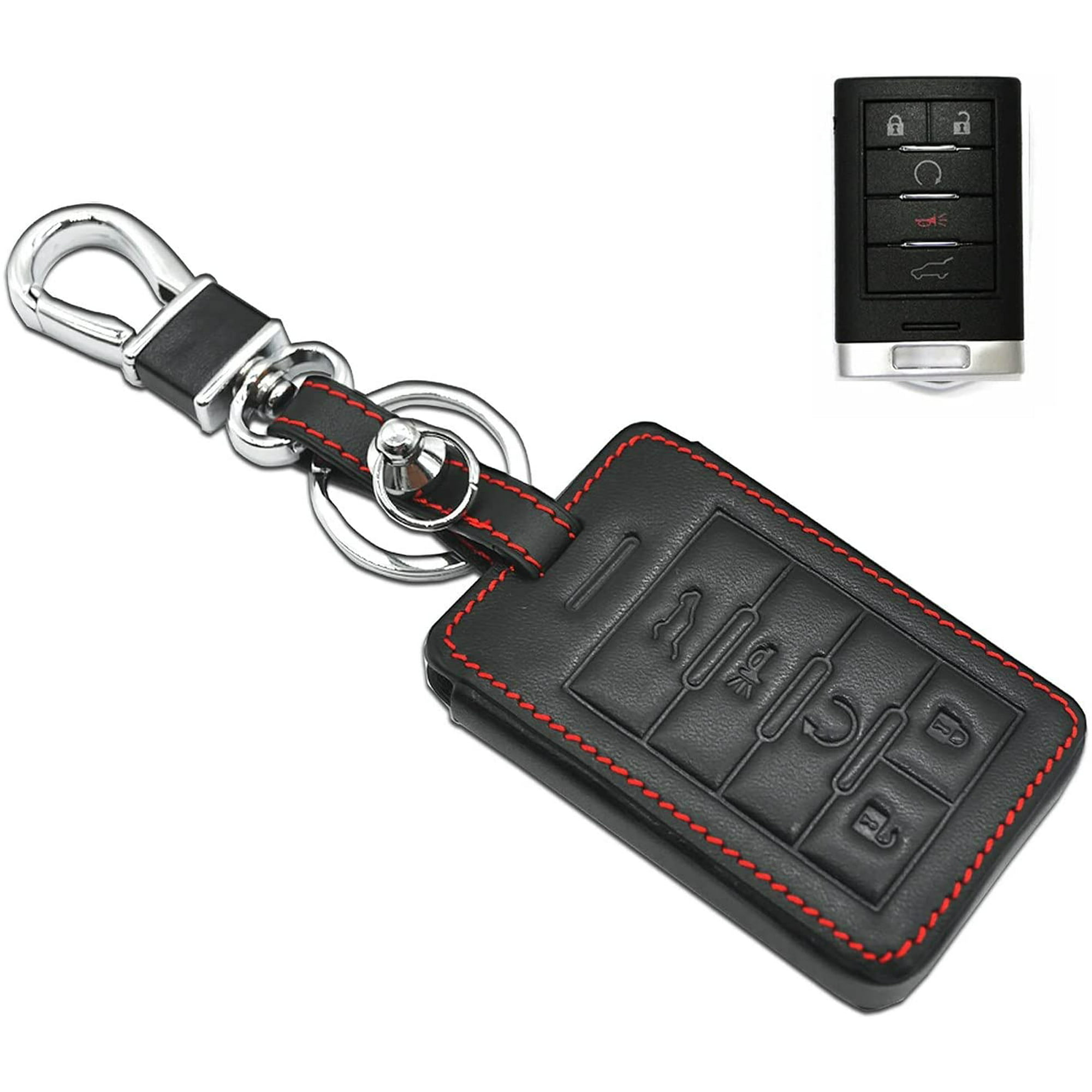 Smart Key Fob Cover compatible with Corvette C7 Cadillac CTS ATS SRX STS DTS 